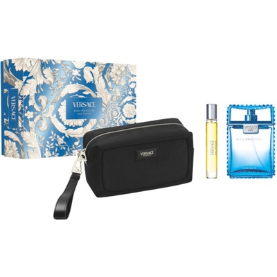 Versace Man Eau Fraiche Gift Set - EDT 100 ml + EDT 10 ml + Bag за мъже