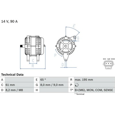 generátor BOSCH 0 986 044 651