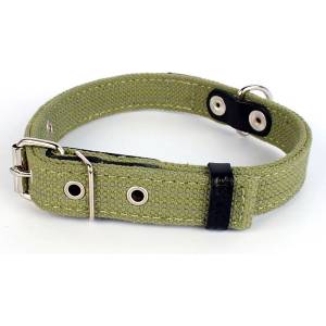 COLLAR Памучен рефлектиращ нашийник - 39-52см, 25мм - зелен