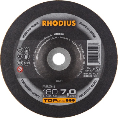 RHODIUS Brusný kotouč RS24 180 x 7,0 x 22,23 TOPline 200364