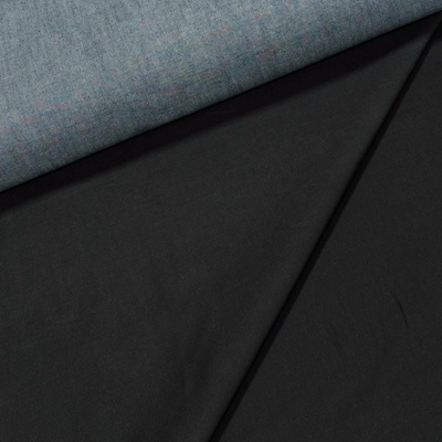 Bavlněná riflovina (denim, džínovina) temně černá č.6, klasická, š.160cm, 400 g/m2, 100% bavlna (látka v metráži)