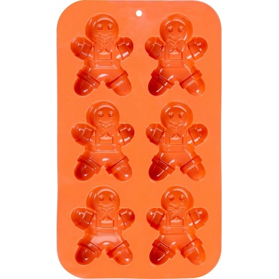 MagicHome Forma vianoce silikón perníček 29,5x17,5x2,7 cm 6 ks