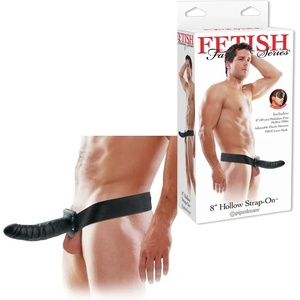  Пенис колан с кухо дилдо, 20, 3см. - Hollow Strap-on Black (PIPE336023)