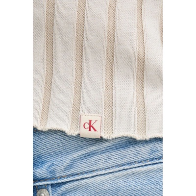 Calvin Klein Jeans Памучна жилетка Calvin Klein Jeans в бежово от лека материя J20J224222 (J20J224222)