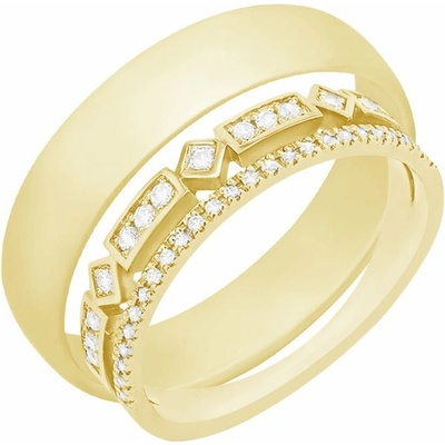 Eppi Dámsky prsteň s lab grown diamantmi a pánsky plochý prsteň Payton RW44146
