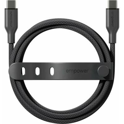 PanzerGlass EM92155 empower 60W opletený nabíjací USB-C na USB-C 1,2m černý