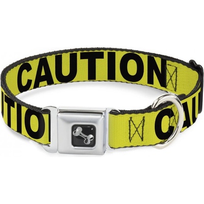 Buckle down Odolný obojek pro psa s kovovou sponou regular CAUTION