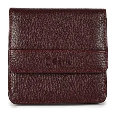 Дамски портфейл естествена кожа 555 в цвят бордо