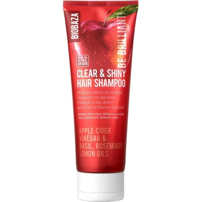 BIOBAZA Подхранващ шампоан за мазна и изтощена коса Clear & Shiny, 250 ml
