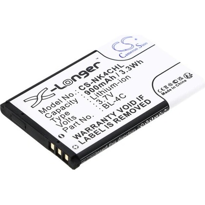 Cameron Sino Батерия за мобилен телефон NOKIA 6100, 6200, 107, 108 BL-4C LiIon 3, 7V 900mAh CAMERON SINO (CS-NK4CHL)
