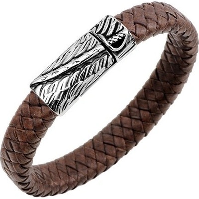 Naky kožený náramek Saber Brown N0442