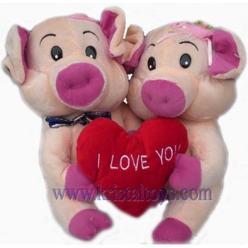 Плюшени прасенца със сърце
