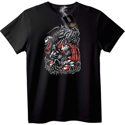NOONEBRAND Тениска Venom срещу Spider-Man - 7XL, White