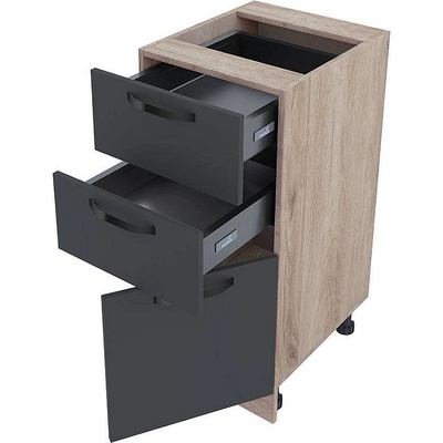 ИРИМ Долен кухненски шкаф Сити АРФ-Карбон мат-11-53 40 см