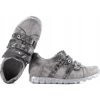 Kornecki 4928 dívčí polobotky kotníkové šedá