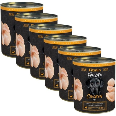 Fitmin Консерва Fitmin For Life CHICKEN пате 6 x 800 г