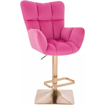 LuxuryForm Design Aurora Velur na zlatej hranatej podstave tmavo ružové
