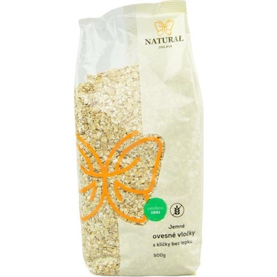 Natural Jihlava Vločky ovesné jemné s klíčky bez lepku 0,5 kg