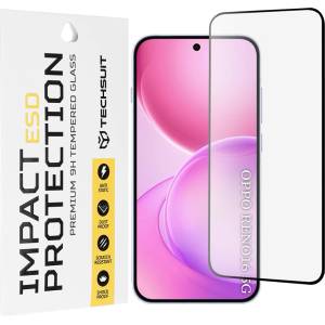 Techsuit Стъклен протектор за Oppo Reno16 / Reno16 Pro - ESD Glass - Techsuit - Черен