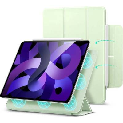 ESR Rebound Magnetic Case - магнитен полиуретанов калъф с поставка за iPad Air 5 (2022), iPad Air 4 (2020) (зелен)