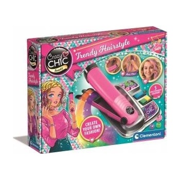 Clementoni Crazy Chic Hair Colouring Set: Crazy Hairstyles with Straightener & Beads Clementoni 18773