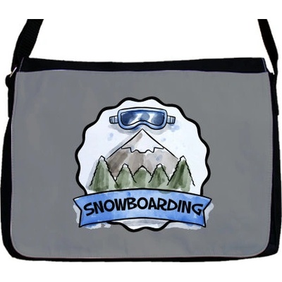 Taška přes rameno Snowboard kresba
