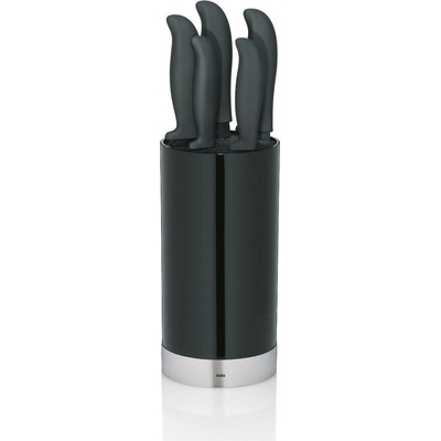 KELA Комплект ножове за готвене KELA Acida 5 бр с черна поставка (1175)
