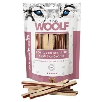 WOOLF pochoutka soft chicken and cod sandwich lon Woolf 77724id 100 g