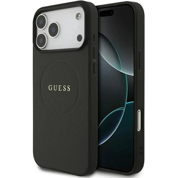 GUESS Калъф Guess Grained Ring MagSafe за iPhone 17 Pro Max - черен