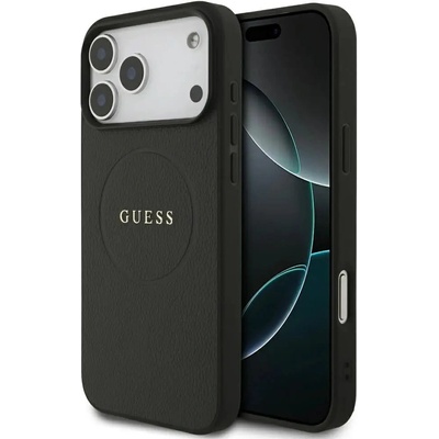 GUESS Калъф Guess Grained Ring MagSafe за iPhone 17 Pro Max - черен