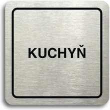 Accept Piktogram "kuchyň" (80 × 80 mm) (stříbrná tabulka - černý tisk)