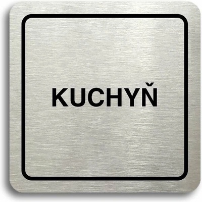 Accept Piktogram "kuchyň" (80 × 80 mm) (stříbrná tabulka - černý tisk)