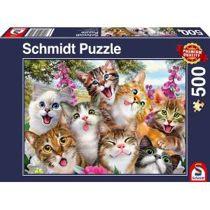 Schmidt Spiele Пъзел Schmidt от 500 части - Котешко селфи (58391)