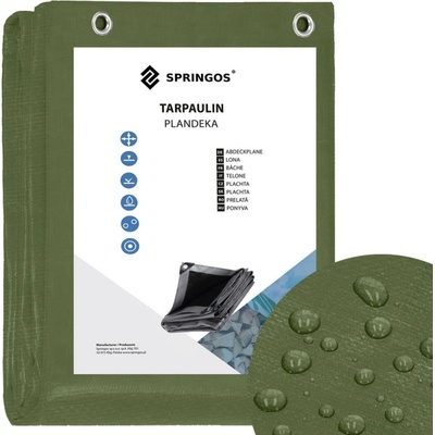 Springros krycí plachta s oky 2 x 3 m 120g PE zelená PROTECT GA2137-XG