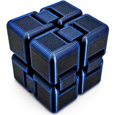 Antistresová kostka Infinity Cube Svíčkománie3D Modro černá lesklá