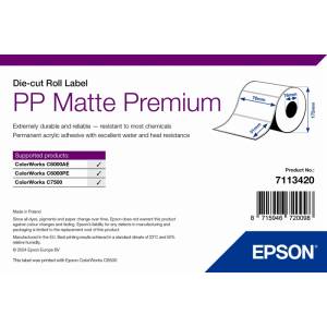 Epson Epson PP Matte Label Premium, щанцована ролка, 76mm x 51mm, 2310 етикета (7113420)