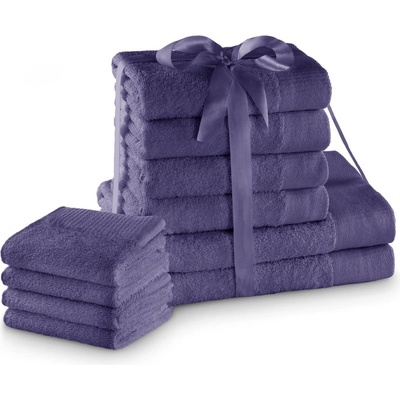 Restilo Лилави памучни хавлии и кърпи за баня в комплект от 10 бр. от тери Amari - Restilo (120041367)
