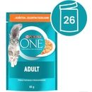 Purina One Adult Mini filetky s kuraťom a zelenými fazuľkami v šťave 26 x 85 g