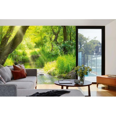 DIMEX ART Самозалепваща се флизелинова фототапета поток в тропическа гора 375 x 250 см