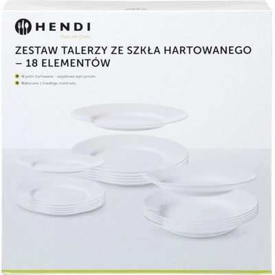 Hendi Sada tanierov z tvrdeného skla 18 ks