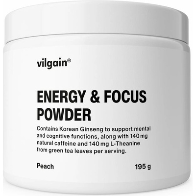 Vilgain Energy & Focus Powder broskyňa 195 g