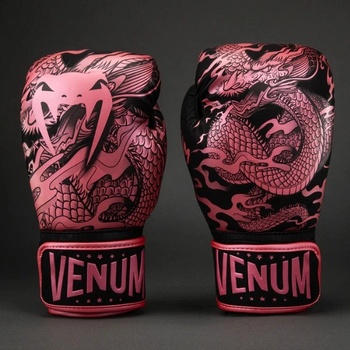 Image 1 of VENUM Боксови Ръкавици Venum Dragon's Flight Boxing Gloves Black/Metallic Pink - 10 oz