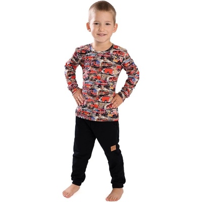 Dětské tričko Bettymode hasiči červená dlouhý rukáv – Zboží Mobilmania