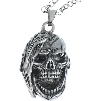 Leather & steel fashion Колие с висулка Череп - lsf4 65