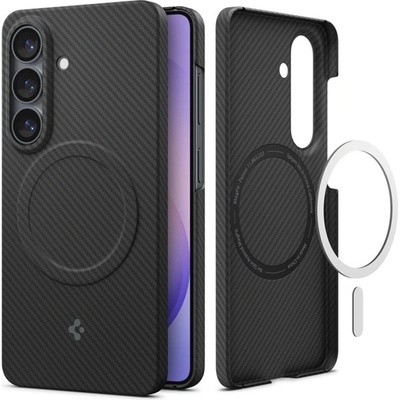 Spigen Samsung S26 SPIGEN AIR SKIN ARAMID MAGSAFE пластмасов протектор за телефон, ултратънък, карбонов модел, ЧЕРЕН (ACS11059)