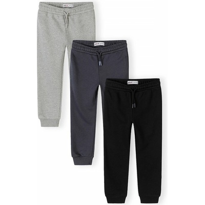 Minoti tepláky slim-fit s elastickým pásom a sťahovacou šnúrkou 3pack 29FLEECE287
