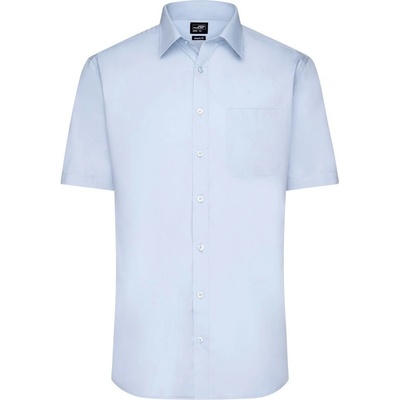 James & Nicholson pánská košile s krátkým rukávem JN680 světle modrá
