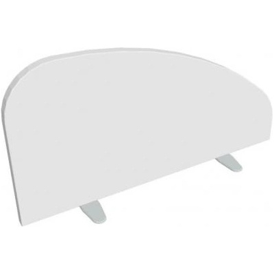 Hobis Paraván plochu stola oblý 80 cm biela