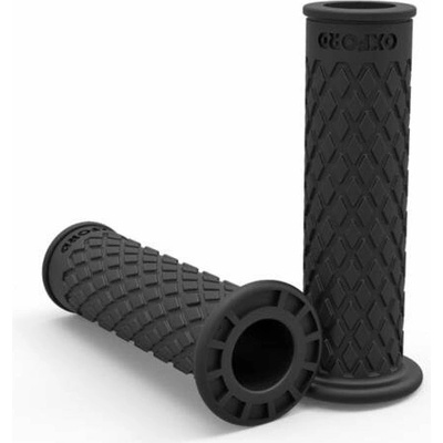 Oxford gripy Retro, černá pryž, tvdost pryže medium, na řidítka o průměru 22 mm, pár