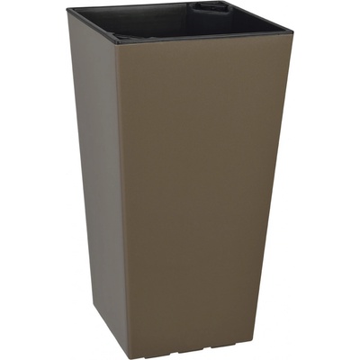 Plastkon Květináč Elise 30x30x57 cm taupe mat